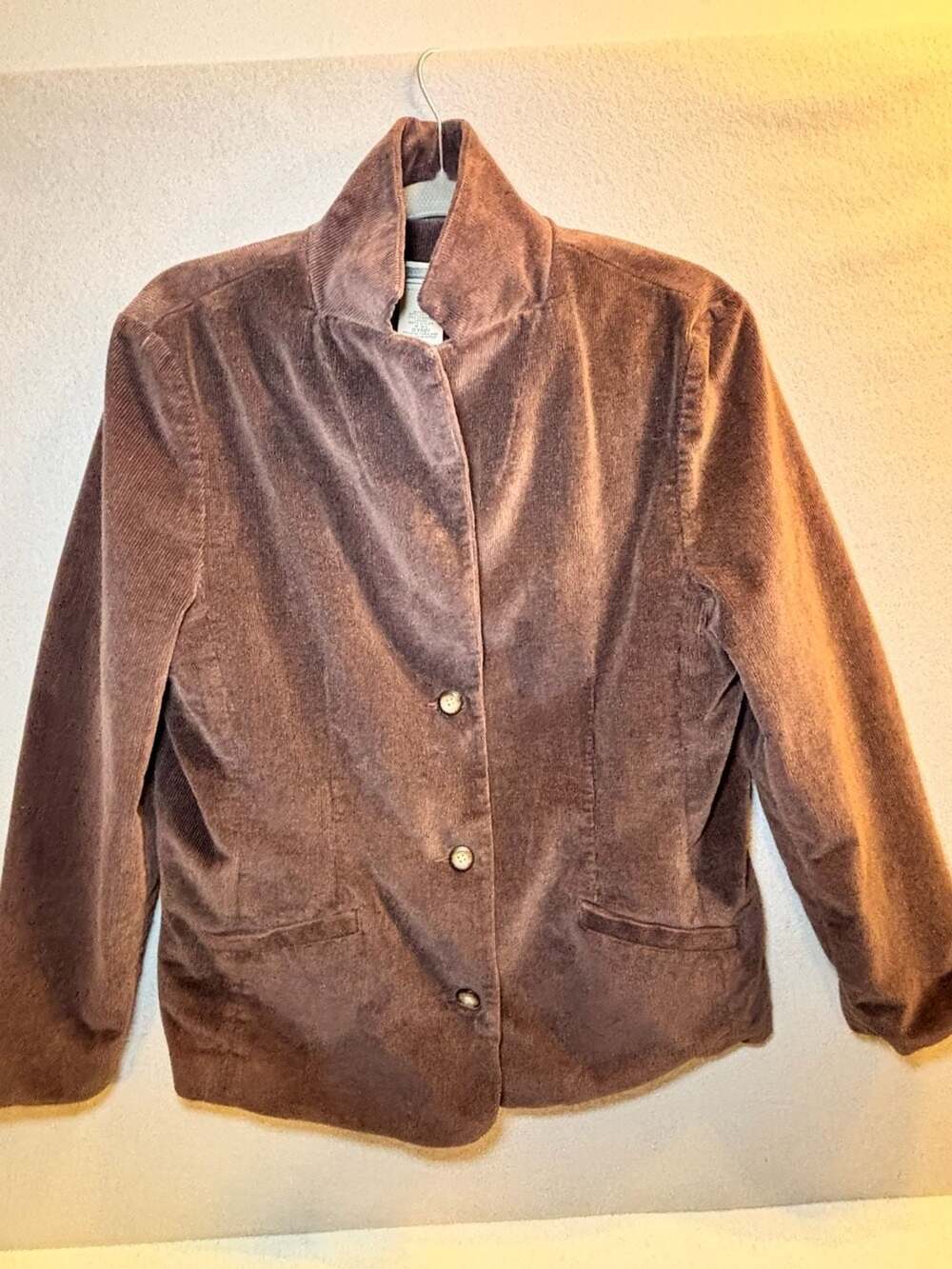 L.L.Bean Corduroy Blazer Size 16-REG Brown Cotton Blend Jacket